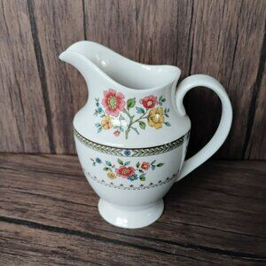 Royal Doulton Kingswood Creamer, 1970s England Floral Bone China Cottagecore